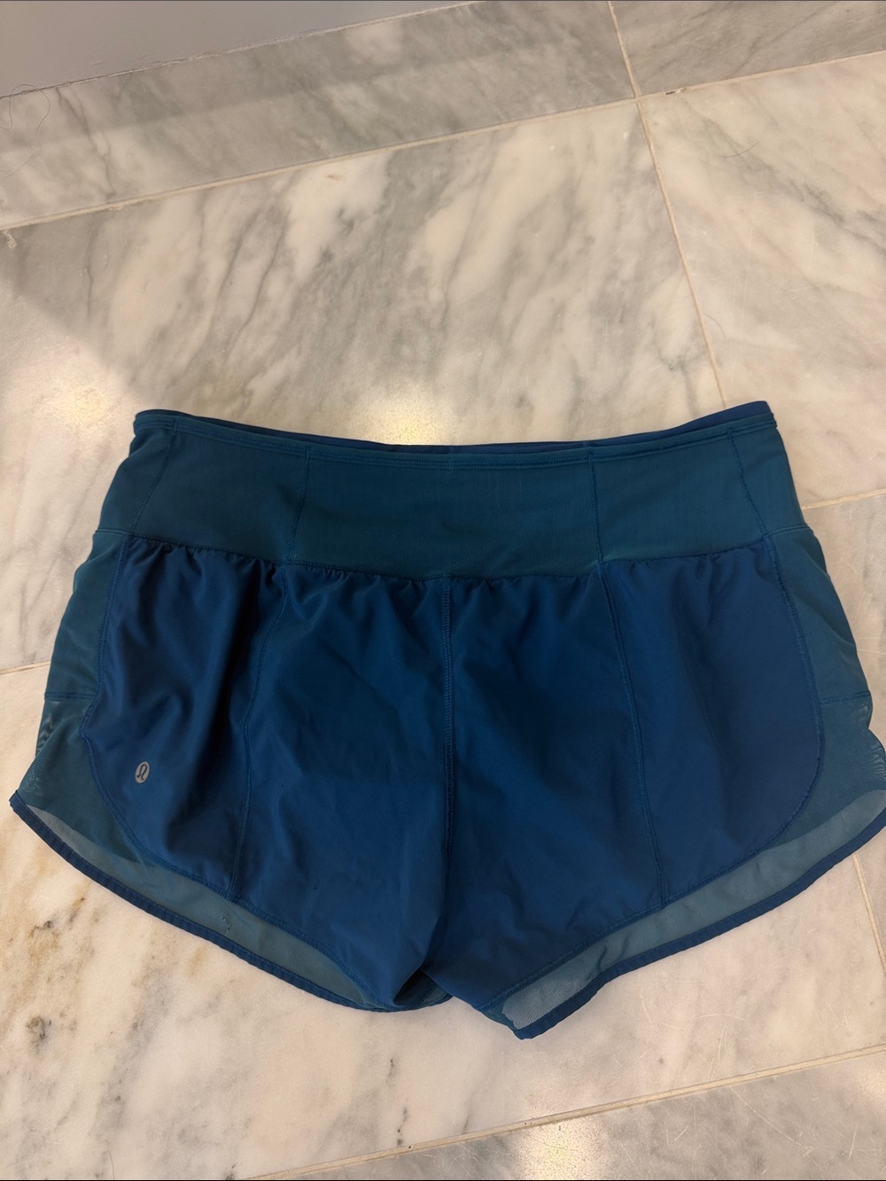lululemon athletica Teal Athletic Shorts with Wide Waistband